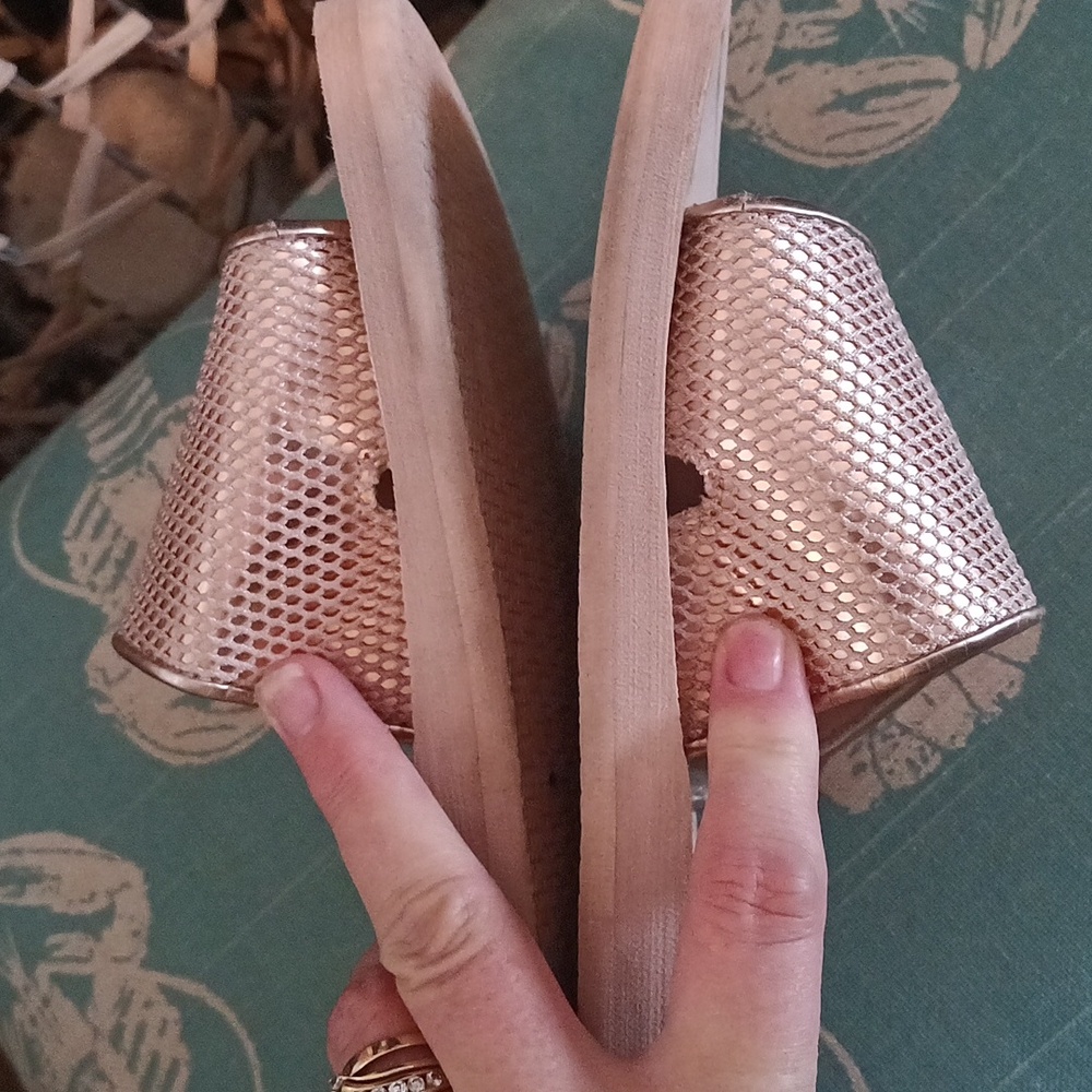 Michael Kors Palmer Slides Net Mesh Gold - image 4